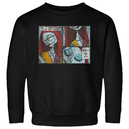 Disneyss The Nightmare Before Christmas Sally Comic Big Panels Sweatshirts