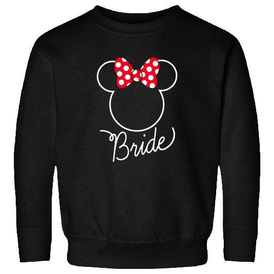 Disney Minnie Mouse Bow Bride Wedding Sweatshirts