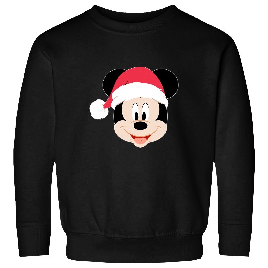 Disney Mickey Mouse in Santa Hat Happy Christmas Holiday Sweatshirts