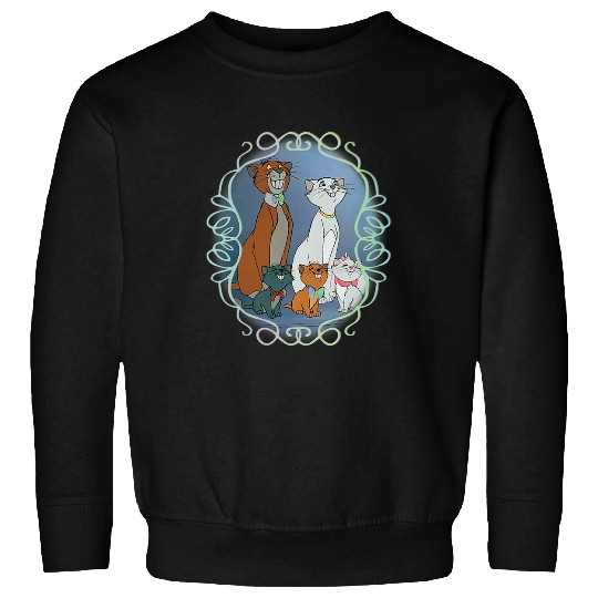 Womens Disneys Aristocats Scroll VNeck Sweatshirts