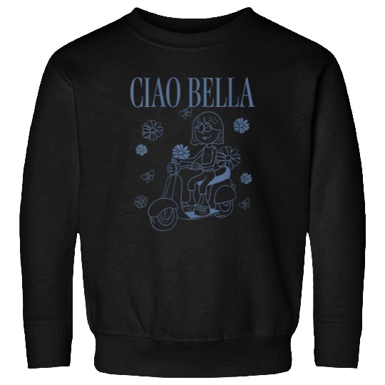 Disneyss Lizzy Mcguire Ciao Bella Lizzie Outline Retro Logo Sweatshirts