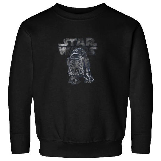 Star Wars R2D2  Distressed C2 Disney Sweatshirts