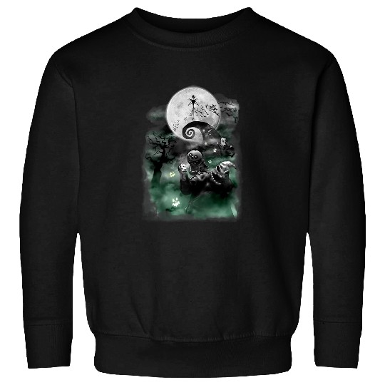 Disneys nightmare bee christmas haunted scene raglan baseball Sweatshirts
