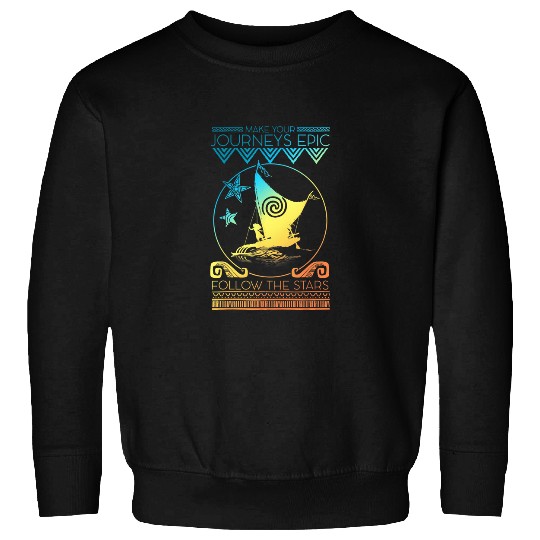 Disney Moana Epic Journeys Rainbow Gradient Grap Sweatshirts