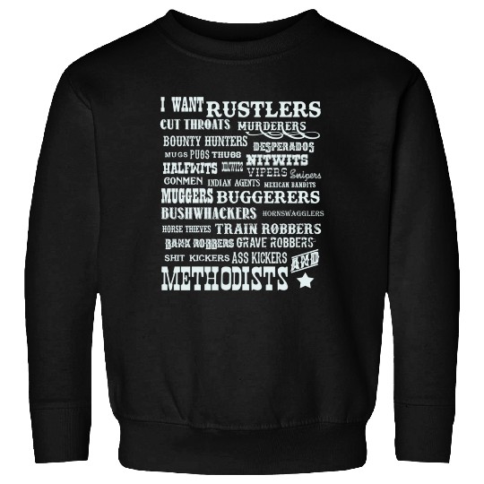 Blazing Saddles Wanted Sweatshirts