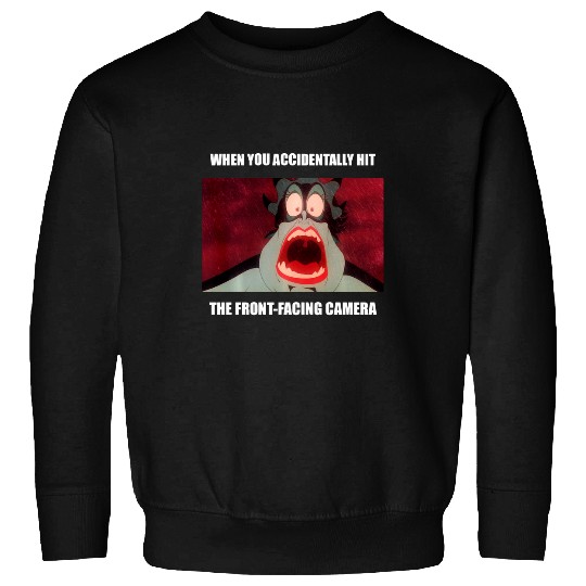 Disneys little mermaid ursula frontfacing camera meme long sleeve Sweatshirts
