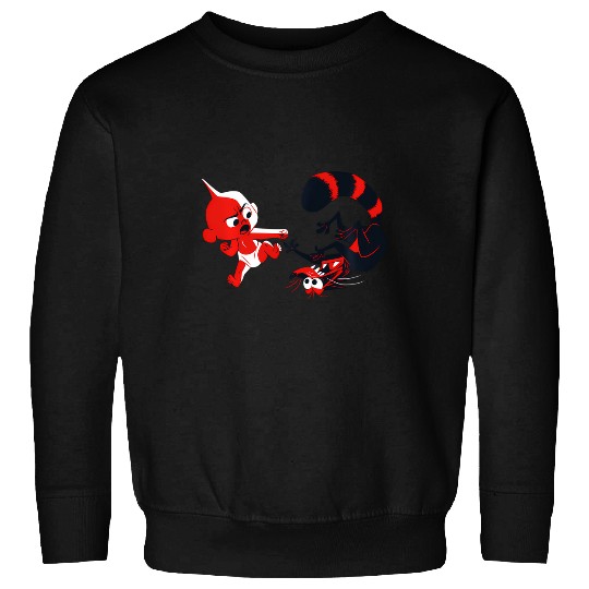 Disney Pixar Incredibles Angry Jack-Jack Vs. Racoon Sweatshirts