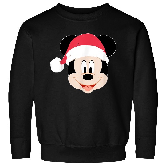 Disney Mickey Mouse In Santa Hat Happy Christmas Holiday Sweatshirts