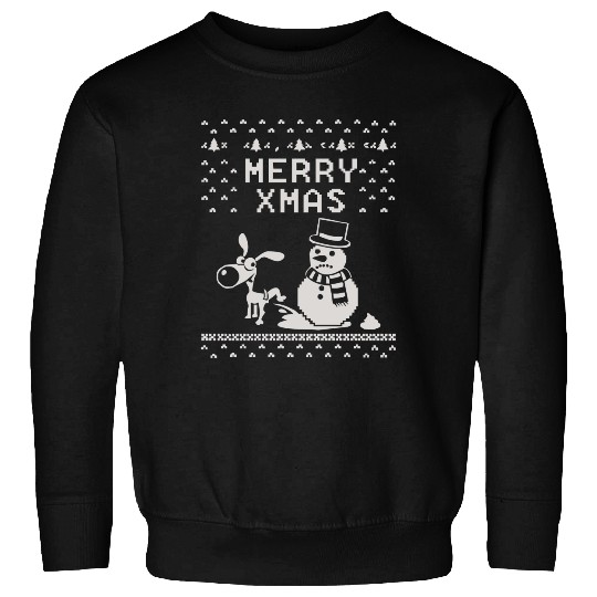 Christmas Funny Dog & Snowman Sweatshirts
