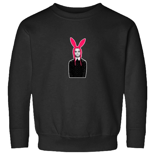 wednesday addams bobs burgers family mashup sticker Sweatshirts