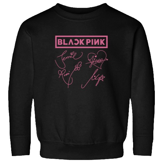 Black Pink Signatures Sweatshirts, Black Pink Blink Gift Sweatshirts, Black Pink World Tour 2025 Sweatshirts, Black Pink Graphic Sweatshirts, Kpop Black Pink Merch