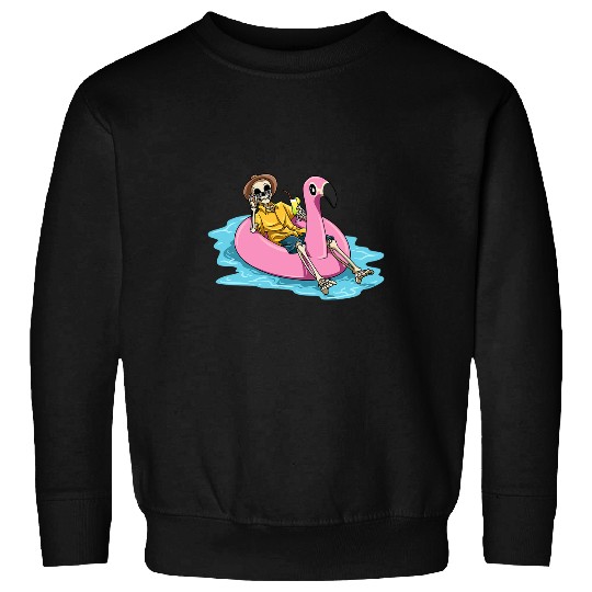 Beach Pool Flamingo Cocktail Bathing Sweatshirts
