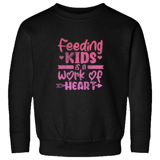 Womens Lunch Lady Feeding Kids Cafeteria Worker Dinner Lady Grunge Sweatshirts