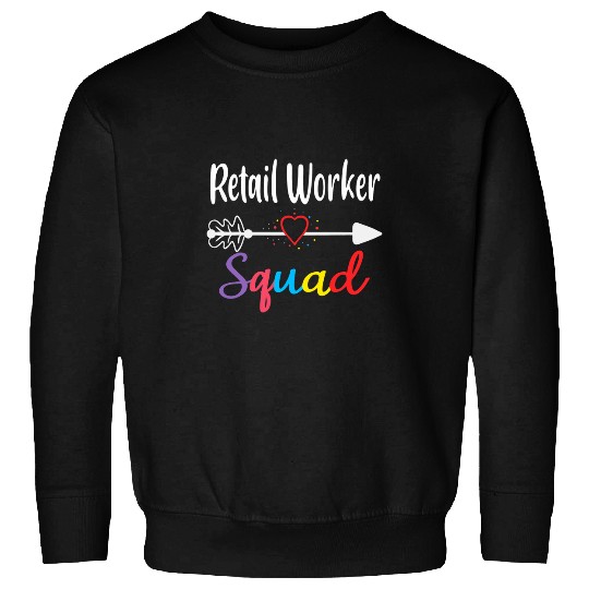 Retail Worker Squad Funny Back To School Teacher supplies Sweatshirts