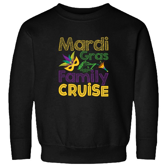 Cute Mardi Gras Family Cruise Vacation on Boat Couple Sweatshirts