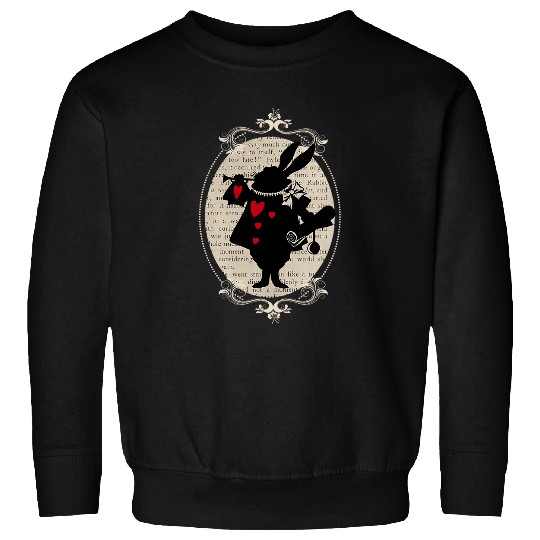 Alice In Wonderland White Rabbit vintages Book Design Sweatshirts