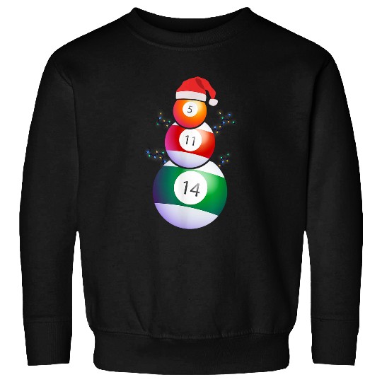 Frosty Billiard Snowman Clothing Funny Christmas Gift Ideas 1 Sweatshirts