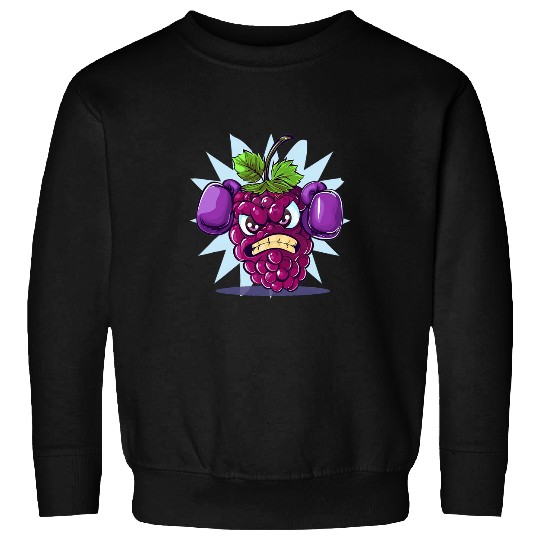 Angry Blackberry with punching gloves for sport fans Sweatshirts