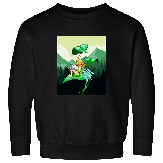 Fairycore Aesthetic Fairy Reading Book Lover Cottagecore 3 Sweatshirts