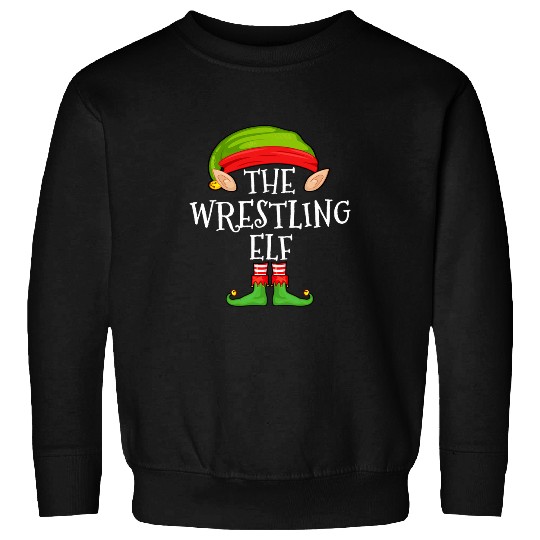 xmass Wrestling Elf Matching Men Christmas Family Sweatshirts