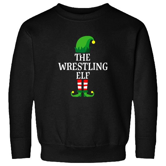 Wrestling Elf Men Apparel Funny Christmas Family Matching Sweatshirts