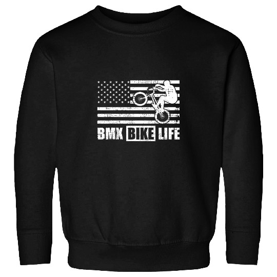 BMX Bike Life American Flag Bicycle Stunt Racing Gift Sweatshirts
