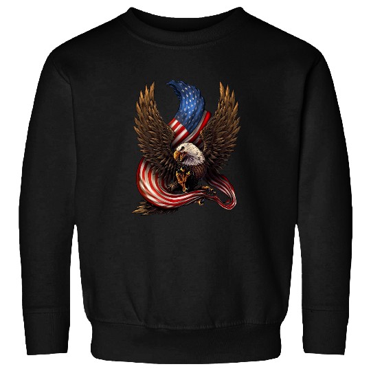 American Bald Eagle American Flag Sweatshirts
