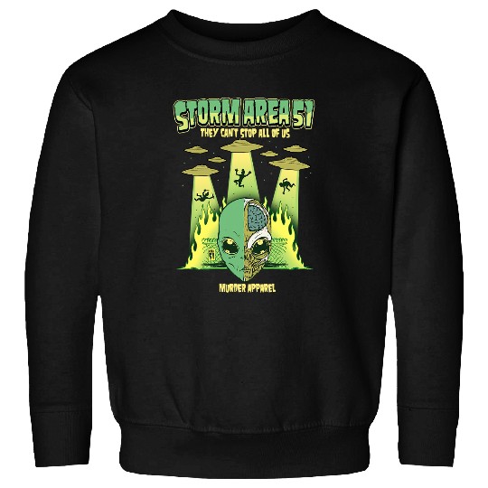 Aliens Storm Area 51 Paranormal Alien UFO108 Sweatshirts