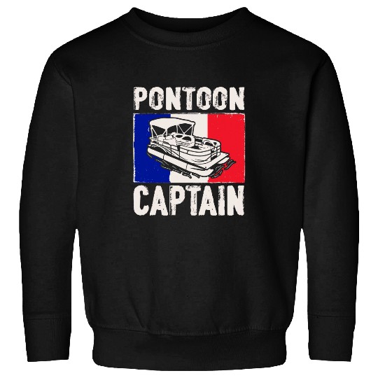 France Flag Patriotic Boat Captain French Pontoon Captain Sweatshirts
