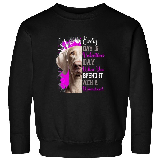 Funny Valentines Day Weimeraner Mom Mother Dog Pink Cute Sweatshirts