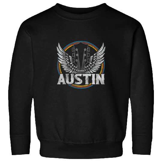 Guitarist Retro Austin Texas Guitar vintages Country Music Concert Guitar Sweatshirts