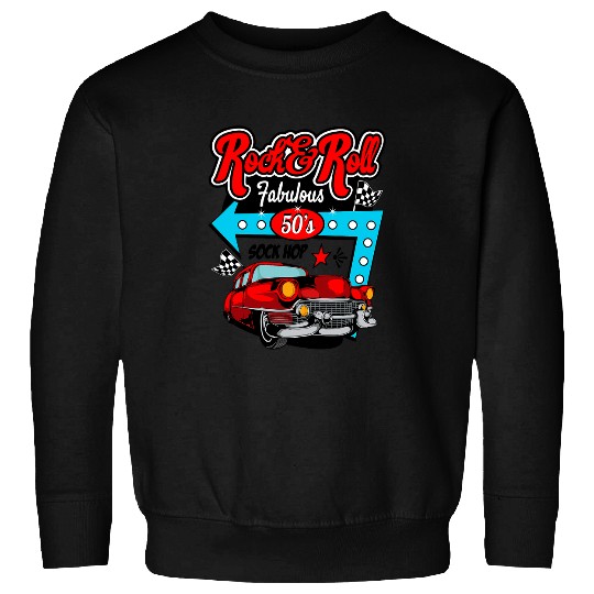 50s Rockabilly vintages 1950s Clothing For Women Men Sock Hop 1 Sweatshirts