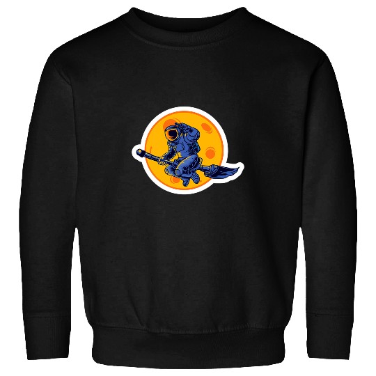 Astronauts Funny Spaceman Halloween Witch Astronaut Sweatshirts