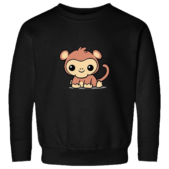 Chibi Kawaii Chimpanzee Great Ape Primate Animal Lover76 Sweatshirts