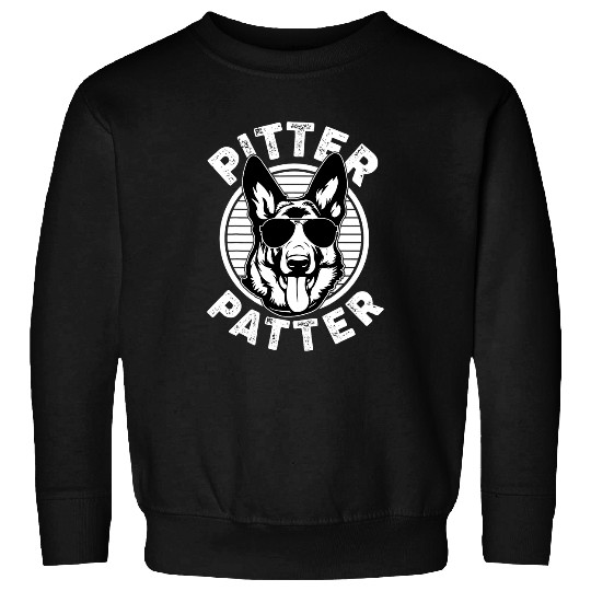 Funny Pitter Patter Dog German Shepherd Dog Rescue Woof Sweatshirts