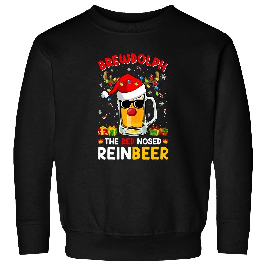 Beer Reindeer Beer Rudolph Brewdolph Funny Christmas Men Women107 Sweatshirts