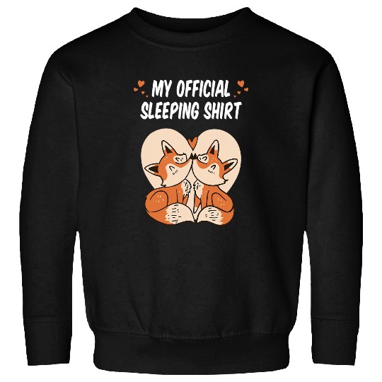 Fox Lover official sleep two foxes cuddling Sweatshirts