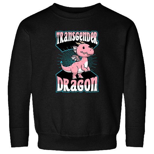 LGBT Pride Transgender Dragon LGBTQ Mythical Transgender Pride Flag Sweatshirts