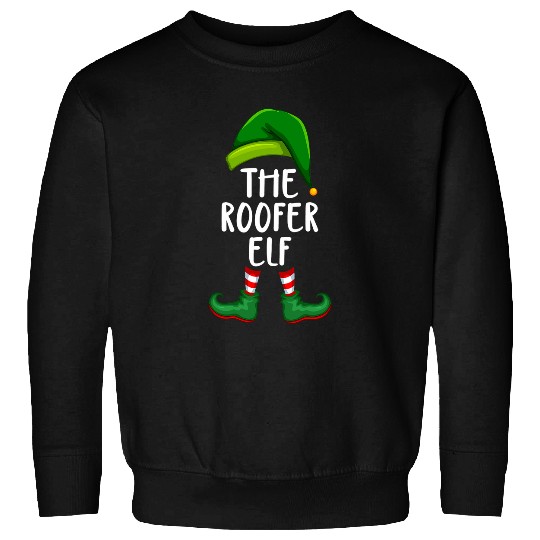 Roofer Elf Christmas Funny Roofing Contractor Worker For Men Sweatshirts