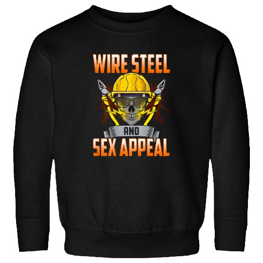 Electrical Fun Lineman Electrician Power Line Technician Gift Electrician Sweatshirts