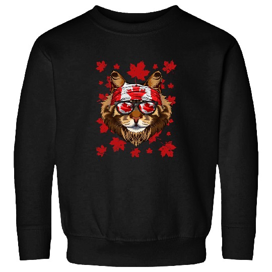Canadian Maine Coon Patriotic Canada Flag Maple Leaf Pride Sweatshirts