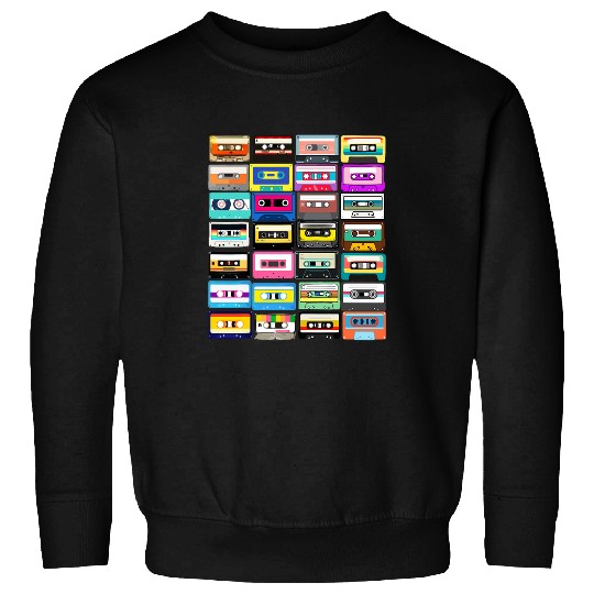 Cassette Mixtape Retro 1980s 1990s Music vintages Graphic Sweatshirts