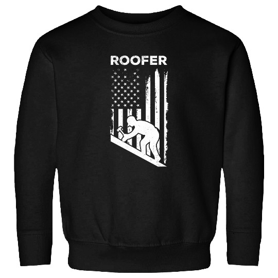 Roofer America Flag Roofing Roof Worker Roofer Sweatshirts