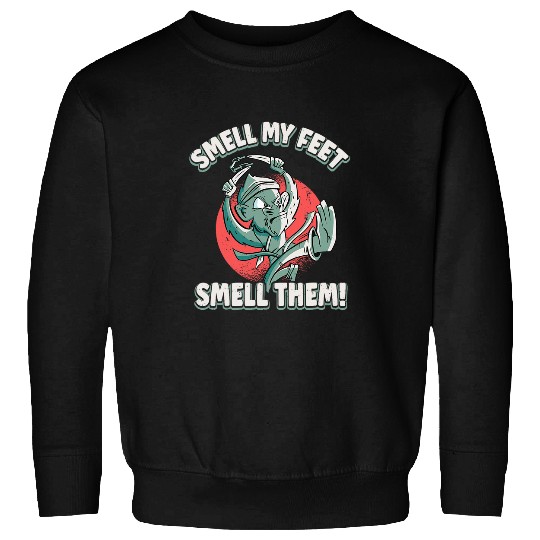 Martial Arts Ape Smell my Feet Smell Them Funny Karate Sweatshirts