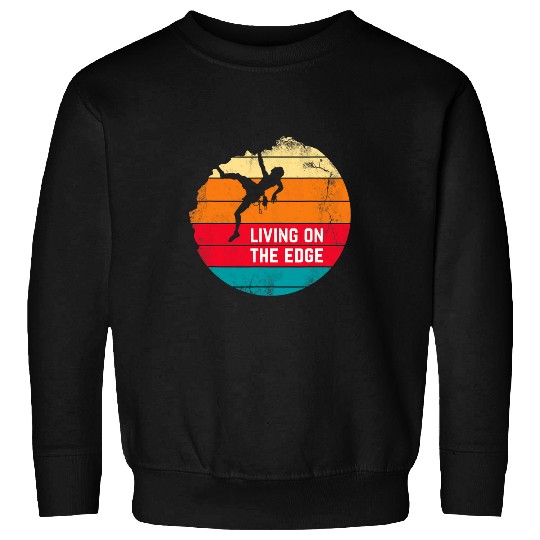 Climbing Climber bouldering mountaineering hiking mountains climbing training Climb Sweatshirts