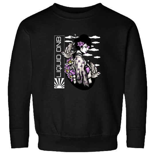 Drums Drummer Liquid DnB Music Liquid Jungle EDM Drum And Bass Drums Sweatshirts
