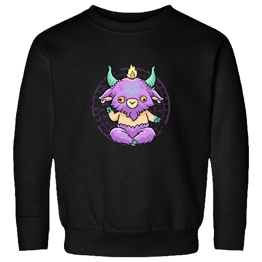 Funny Goats Pastel Goth Baphomet Pentagram 666 Devil Satan Goats Satanic Sweatshirts