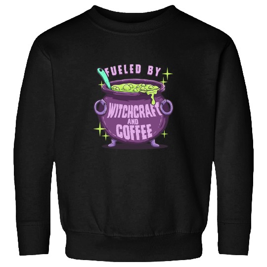 CF Coffee Fueled By Witchcraft and Coffee Witch Cauldron Coffee Lover 554 Sweatshirts