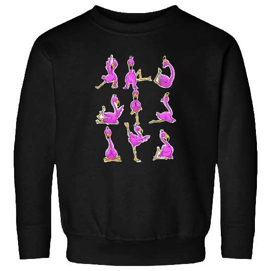 Namaste Yoga Cute Flamingo Yoga Funny Bird Lover Zen Exercise Fan Gift Meditation Sweatshirts