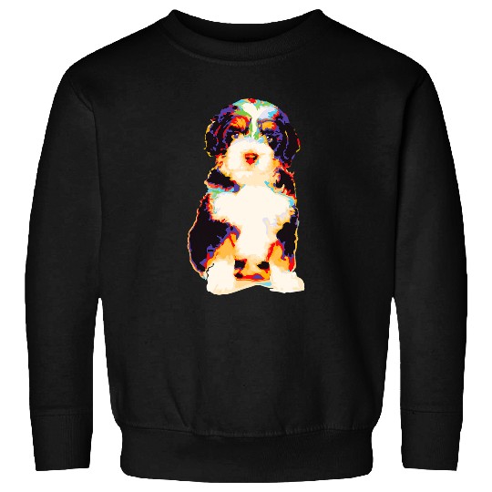 Bernedoodle Colorful Art Sweatshirts